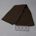 Dynamene Stall Fabric Shower Curtain - 36x72 Waffle Weave Weighted Cloth Shower Curtains for Bathroom, Neutral Heavy Duty Hotel Spa Luxury Bath Curtain Set with 6 Plastic Hooks, Brown