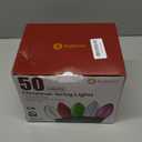 C9 Christmas Lights Outdoor, 50 FT 50 LED Vintage Warm White C9 String Lights Connectable for Christmas Tree Roofline Patio Garden Backyard Holiday Party Indoor Outdoor Decoration, Green Wire