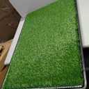 LOOBANI Large Dog Grass Pad with Tray - 35x23in Dog Litter Box with 2 Artificial Grass Patch + 2 Washable Pee Pads - Quickly Absorbency Indoor Outdoor Potty for Patio Balcony Apartment Use