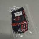 Women Cute Pilates Socks Grip Crew Yoga Socks Ruffle Cuff Embroidery Pattern Workout Ballet Socks (Black)