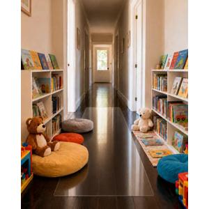 【16 Anti-Slip Stickers Included】2'×7' Long Clear Plastic Floor Runner, Waterproof Clear Carpet Runner, Wipeable Vinyl long Runners for Hallway, Entryway , Non Slip Vinyl Floor Runners for High Traffic