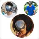 mayoken Full Face Shield Sunglasses, Futuristic Wraparound Sun Protection Face Shield for Men & Women, Anti-Fog Mirror Glasses, Lightweight & Comfortable Metallic White, Medium