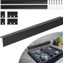 30" Slide-in Range Rear Filler Kit with 2 PCS Stove Gap Covers, Black