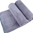 Microfiber Bath Towels, 2 Pack (30 x 60 Inch), Large Super Absorbent, Quick Fast Dry, Soft Eco-Friendly Towels for Body, Bathroom, Travel (Grey)