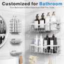 EUDELE 5-Pack Rustproof Stainless Steel Shower Caddy Set No Drill Adhesive Bathroom Organizer, Space-Saving Shower Shelves for Apartment Essentials, Bathroom/Kitchen Storage Home Decor-L Size
