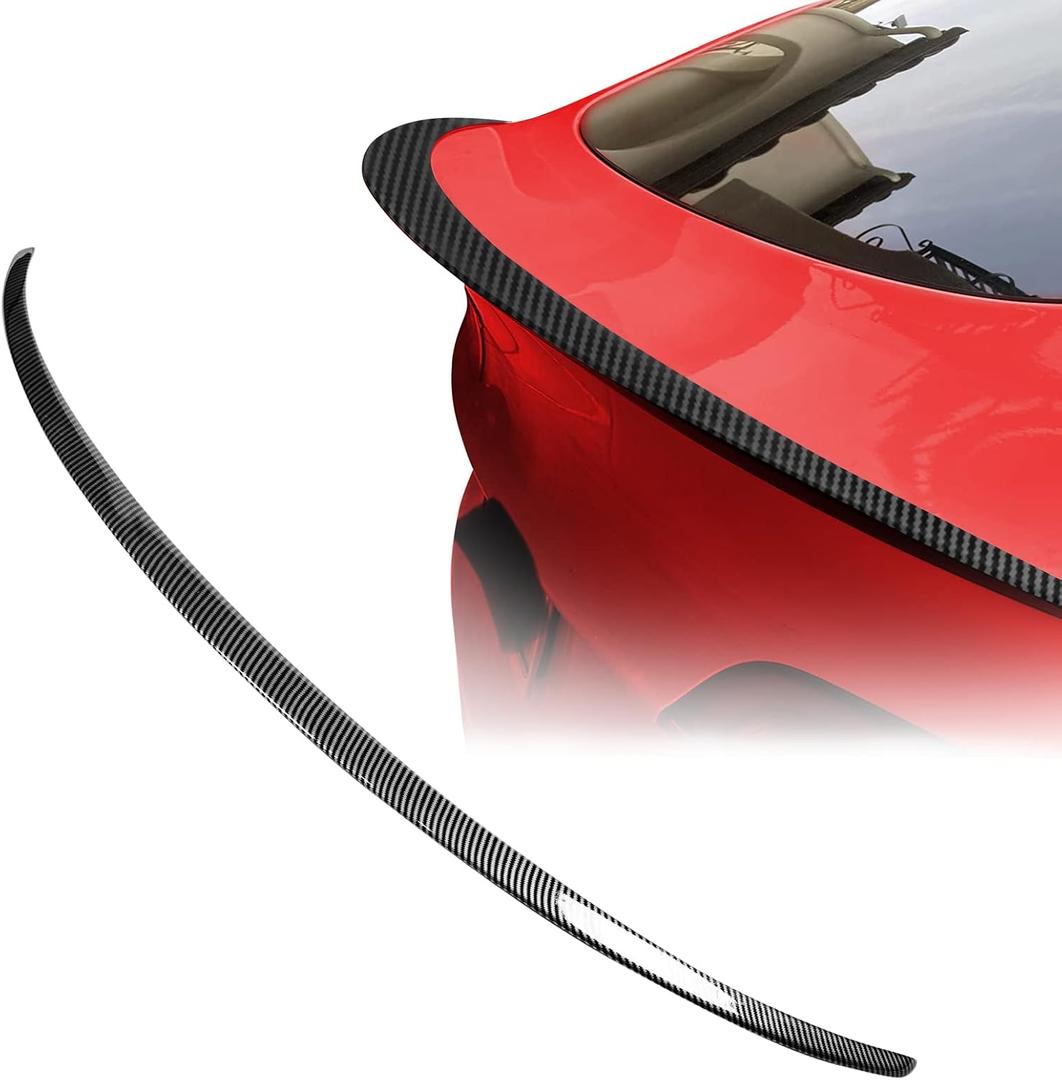 Spoiler Wing Compatible with Tesla Model Y 2020 2021 2022 2023 2024 Rear Trunk Lip Tail Lid Accessories ABS Strong Adhesive Glossy Carbon Fiber Style