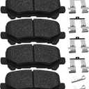 Brake Pads Rear Set Compatible with Acura MDX ZDX, Honda Odyssey Pilot Automotive Replacement Rear Brakes Semi-Metallic D1281