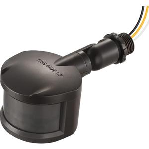 EDISHINE Motion Sensor, 180-Degree Replacement Motion Detector for Security Floodlights, Adjustable Time & Detection Sensitivity Range Up to 60 Feet, 3 Modes Pir Motion Sensor, Brown, UL Listed