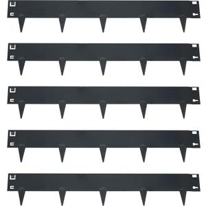 Sunnydaze 16.7' Metal Landscape Edging Border - 5-Pack of 42 x 7" Steel Garden Edging for Landscaping - Gray - Straight