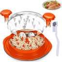 Chicken Shredder | Meat Shredder for Effortless Chicken Breast Shredding | Manual chicken Shredder tool twist for Kitchen | Shred Chicken, Beef, & More with Ease | Durable & Easy-to-Clean (Orange)