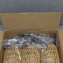 Boho Floor Lamp with Shelves, 3-Lights Farmhouse Tall Floor Lamp with ON/Off Foot Switch, Rustic Standing Lamp with Rattan Shades for Living Room Bedroom Office