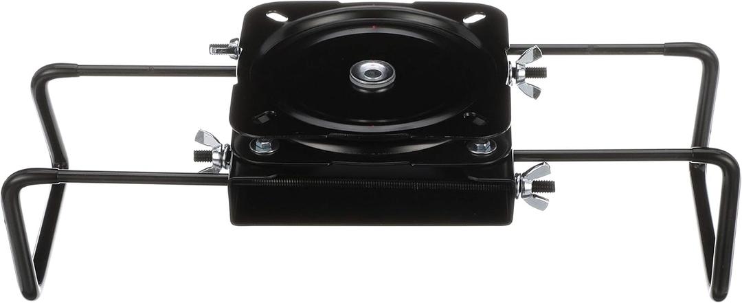 attwood 15700-3 Seat Mount, Clamp-On with Swivel, Adjusts from 7  inches to 18 inches, Black, Powder-Coated Aluminum