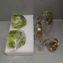 2-Light Bathroom Vanity Light, Brushed Gold Vanity Wall Light Over Mirror with Ribbed Green Tulip Glass Shade, Bathroom Light Fixtures for Bedroom, Living Room, Hallway