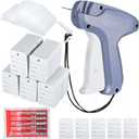 6006 Pcs Clothes Garment Tag, Tagging Gun for Clothing with 6 Needles Attacher Garment Tag Price Tags 2 Inch Standard Plastic Fasteners Barbs Clothing Paper Size Name Style Steel(Gray)