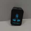 Universal Travel Adapter Worldwide, TECSIX European Travel Plug Adapter with 2 USB C, 2 USB A and Multi AC Outlets, International Power Converter for EU US UK AUS 200+ Countries Type A C G I