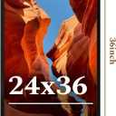 24x36 Picture Frame Set of 2, 24 x 36 Black Picture Frame with HD Plexiglas, 24 by 36 Poster Frame, Display Frame for Vertical or Horizontal, Presenting Spatial Aesthetics-Form & Light Series