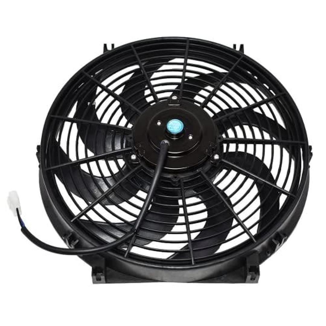 A-Team Performance 110011 Universal Electric Radiator Fan - 2400 CFM High-Output Radiator Fan - Reversible Push/Pull Operation for Automotive Use - 14 in, 12V, Pack of 1
