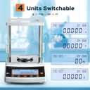 Bonvoisin Analytical Balance 0.0001g High Precision Laboratory Scale 0.1mg Accuracy Electronic Scientific Scale for Pharmacy, Lab, Jewelry Store (220g)