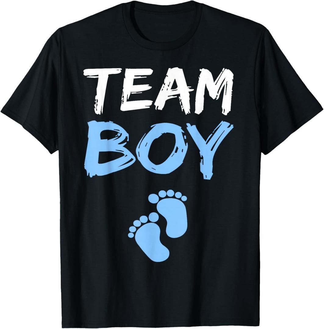 Team Boy Gender Reveal Baby Shower Shirt T-Shirt, Size 4T