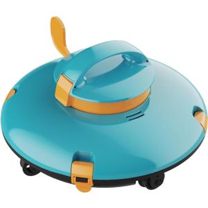 LVKE L1 Cordless Robotic Pool Cleaner, Pool Vacuum for Above Ground Pools with Obstacle-Crossing, 70 Mins Runtime, 40W Powerful Suction, Auto-Parking, Ideal for Flat Pools up to 38 Feet, Orange