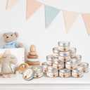 MTLEE 24 Pcs Bear Baby Shower Party Favors Candles Lavender Scented Baby Shower Favors for Guests Rustic Tealights Candles Gender Reveal Return Gifts (4 oz, Brown)