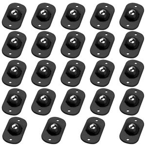 TRVL FIELDER Self Adhesive Caster Wheels, Appliance Rollers Appliance Slider for Kitchen, 360 Swivel Small Casters - Solve Coffee Maker Air Fryer Small Appliances Countertop Sliding (Black - 24 Pcs) (1 Steel Ball Style)