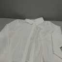 SweatyRocks Women's Textured Button Down Shirts Ruffled Long Sleeve Collared Blouse, Large