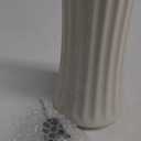 LYEOBOH Olive Oil Dispenser Bottle, Oil Dispenser for Kitchen, Ceramic Cooking Vinegar Dispensing Bottles with Spout, White