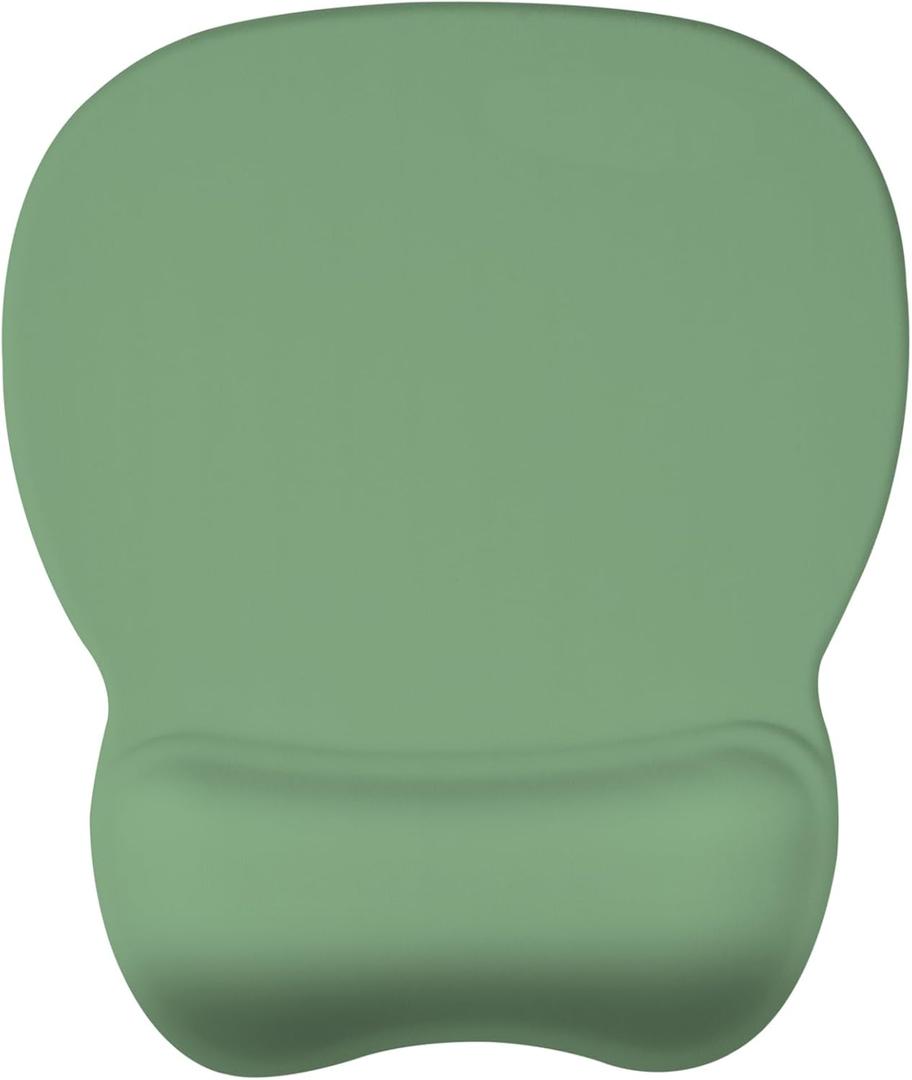 EooCoo Ergonomic Mouse Pad with Wrist Support, Mousepad with Memory Foam Wrist Rest and Non-Slip Base for Computer, Cafe, Home & Office, 9.64 x 8.26 in Office Desk Accessories (Green)