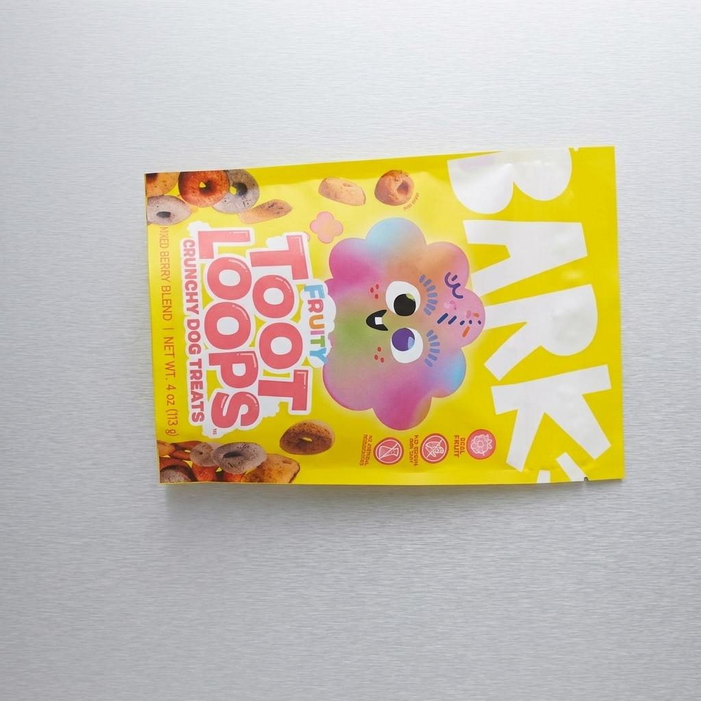 BARK FRUITY TOOT LOOPS CRUNCHY DOG TREATS, Best By 05/07/2027