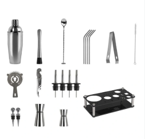 Toque Cocktail Shaker 20 Piece Set in Stainless Stee