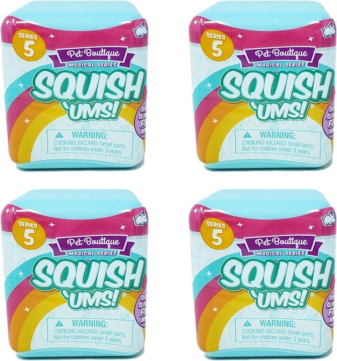 Bulls i Toy Squish Ums Pet Boutique Magical Series 5 - Lot of 4 Blind Capsules - Find The Rare Pearl Zebras