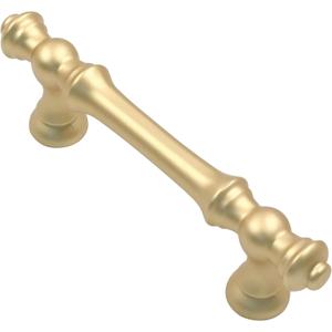Alzassbg 10 Pack Matt Gold Cabinet Pulls, 3 Inch(76mm) Hole Centers Morden Straight Kitchen Cabinet Handles AL3085MGP