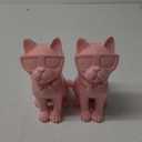 Holiday Home Sitting Cat Decor Pink 8.7in 2 Pack