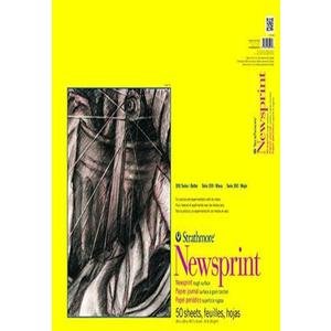 Strathmore 307-818 300 Series Newsprint Pad, 18"x24" Tape Bound, 50 Sheets