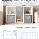 13x15x13 Storage Cube Bins, Heavy Duty Foldable Fabric Storage Bins with Handles and Metal Frame, 6 Pack Large Closet Organizer Bins for Clothes, Socks, Towels, Grey