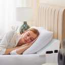 Bedluxe King Wedge Pillow Headboard, Bed Wedge Pillow for Headboard, Bed Gap Filler King - Fill The Gap (0-3.5"), Mattress Gap Filler(White, 76"x6.5"x4.5")