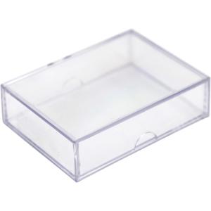 10 Pack Clear Acrylic Card Storage Boxes with Lids  3 1/2" L x 2 1/2" W x 1" H Baseball Card Storage Box, Sports Card Boxes, Magic Card Storage Box and Playing Card Case  Made in USA