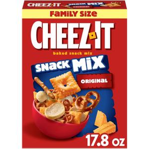 Cheez-It Snack Mix, Lunch Snacks, Family Size, Original, 17.8oz Box (1 Box) (EXP 04/21/26)