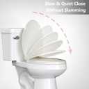 Commercial Toilet Seat, Soft Close Lid, No-Wiggle Bottom Lock, Durable Easy-Clean Plastic, Quick Install, Family Bathroom Solution for Home & Public Restrooms, Multiple Colors & Sizes