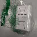 Wall Outlet Extender with Screw, 8 Way Outlets with 1680J Surge Protected, Multi Plug Wall Outlet with USB Ports, LED Indicator, 1875W Wall Mounted Surge Protectors for Dorm Room Office Kitchen