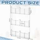 Sherr 1 Pc Acrylic Brochure Holder Wall Mount with Removable Adjustable Dividers, Large Capacity Literature Display Stand for 4'' x 9'', 8.5'' x 11'' Pamphlets, 17.8'' x 30.7'' for Office Hotel