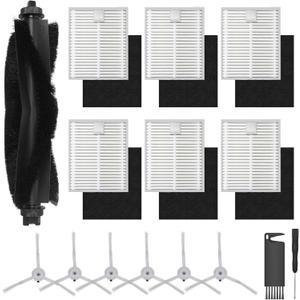 L60 Accessories Kit Replacement Compatible with Eufy L60 / L60 SES / L50 / L50 SES Robot Vacuum, Accessories Kit 6 Side Brushes, 6 Filters, 1 Roller Brush, 1 Screwdriver, 1 Cleaning tool, 15 pack