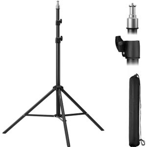 K&F Concept Light Stand for Photography, 7.5ft/2.3M Portable Extendable Photo Video Tripod Stand, Lighting Tripod with 1/4" Screw for Lighting/Strobe Light/Webcams/Cameras/Softbox, with Storage Bag