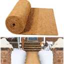 1 Roll No-Slip Ice and Snow Carpet Mats,16x80 Inch Coconut Coir Liner Roll Natural Coconut Fiber Anti-Slip Coco Coir Carpet Mat for Garden,Front Door,Stairs,Porch Outdoor Safer Walking