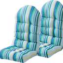 Enipate Weather Resistant Adirondack Chair Cushions Set of 2, High Back Rocking Chair Cushion, Indoor Outdoor Patio Tufted Thicken Lounge Cushion Seat Pads