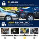 4K Dash Cam Front and Rear Inside,3.16" IPS,3 Channel Dash Cam for Car with 5G WiFi,Free 64GB Card,170 Wide Angle,Loop Recording,G-Sensor,WDR,Night Vision,Time-Lapse,24H Parking Monitor
