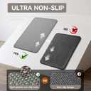 Kitchen Mat Kitchen Rugs Sets of 2 PCS Non Slip Washable, Linen-Like 0.3" Thick Cushioned Absorbent Kitchen Mats for Floor, Mild Anti-Fatigue Sink Laundry Standing Mat, Gray 17"x30"+17"x47"