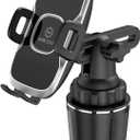 WixGear Cup Holder Phone Mount, Adjustable Long Neck Cellphone Holder for Car, Upgraded Version, Cup Phone Holder for Car with Expandable Side Arms, Compatible with iPhone Samsung Google & All Phones