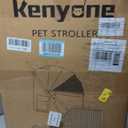 Medium Dog Stroller, Kenyone Pet Stroller for Medium Dogs Up to 55lbs, Lightweight Aluminum Frame, One Click Folding, Large Cat Stroller with No Zip Entry, Detachable Mesh, Multiple Pockets